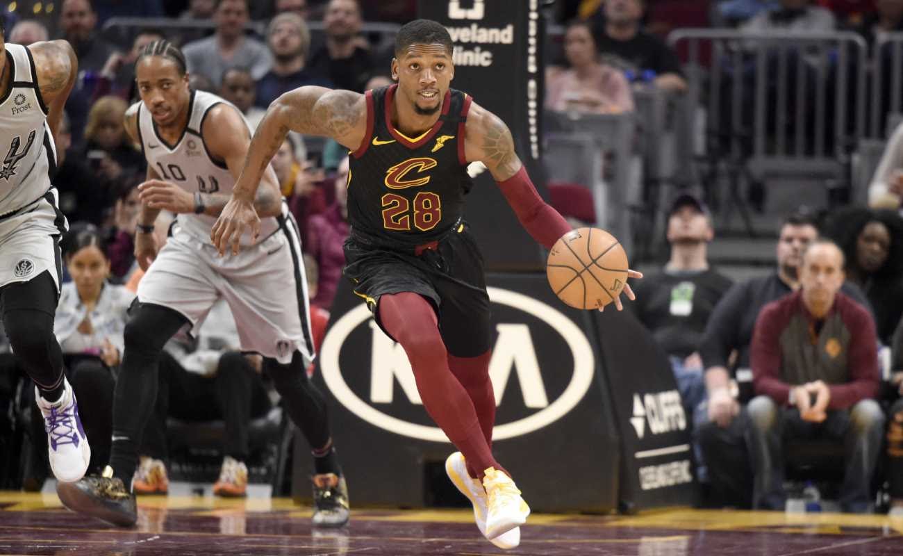 Alfonzo McKinnie of Cleveland Cavaliers against the San Antonio Spurs at Rocket Mortgage Fieldhouse