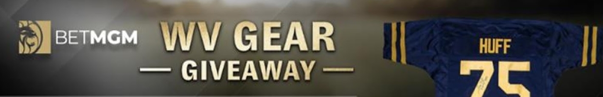 Giveaway details featuring a Huggins signed basketball, Sam Huff signed jersey and RC cooler