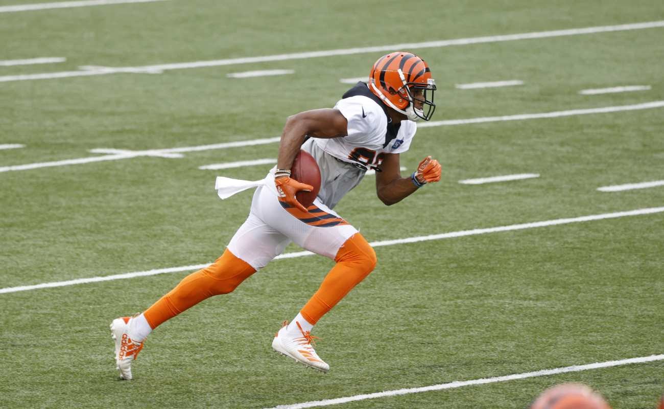 Tyler Boyd of Cincinnati Bengals in action during a scrimmage on August 30, 2020
