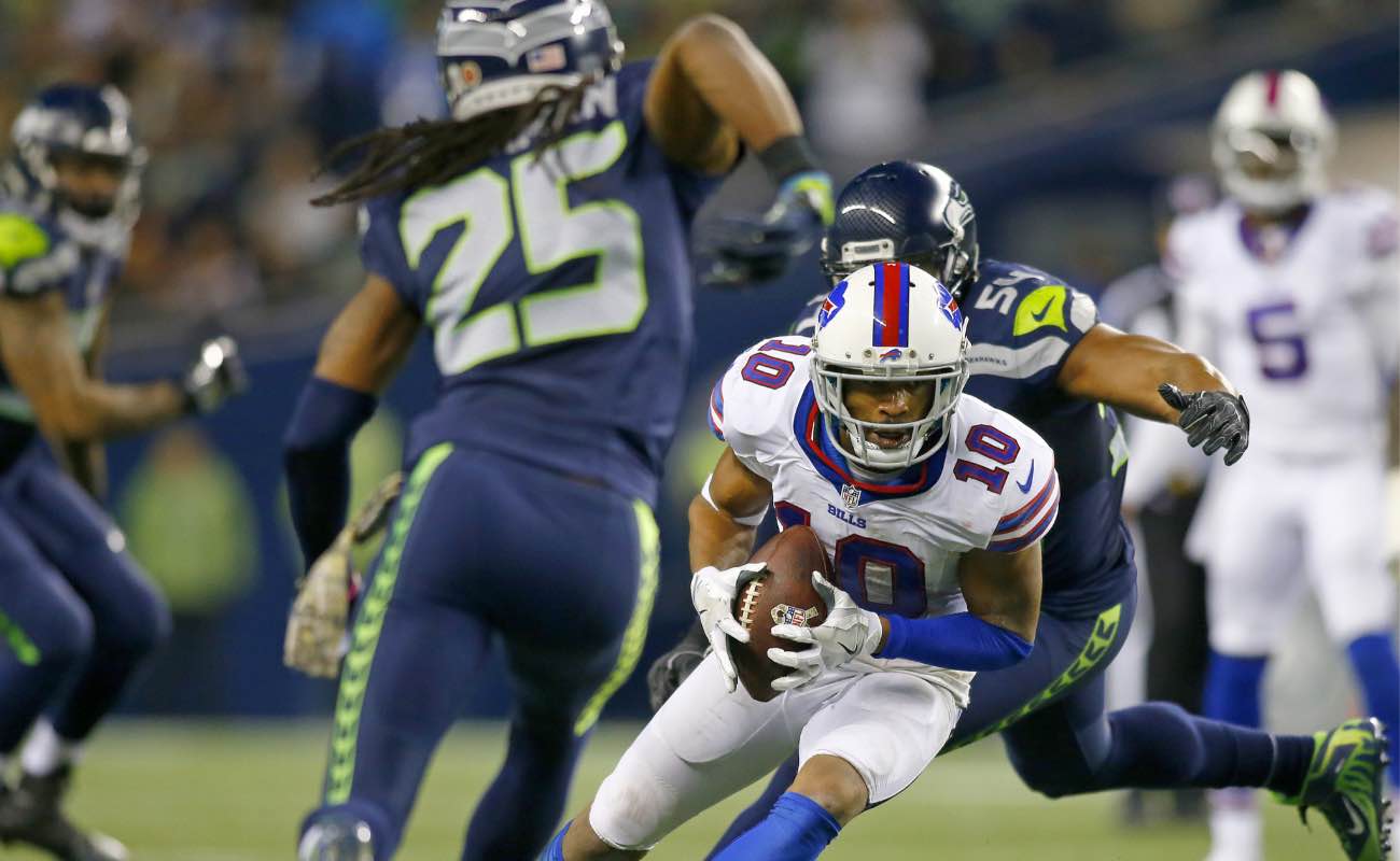 Robert Woods of Buffalo Bills against the Seattle Seahawks at CenturyLink Field November 2016.