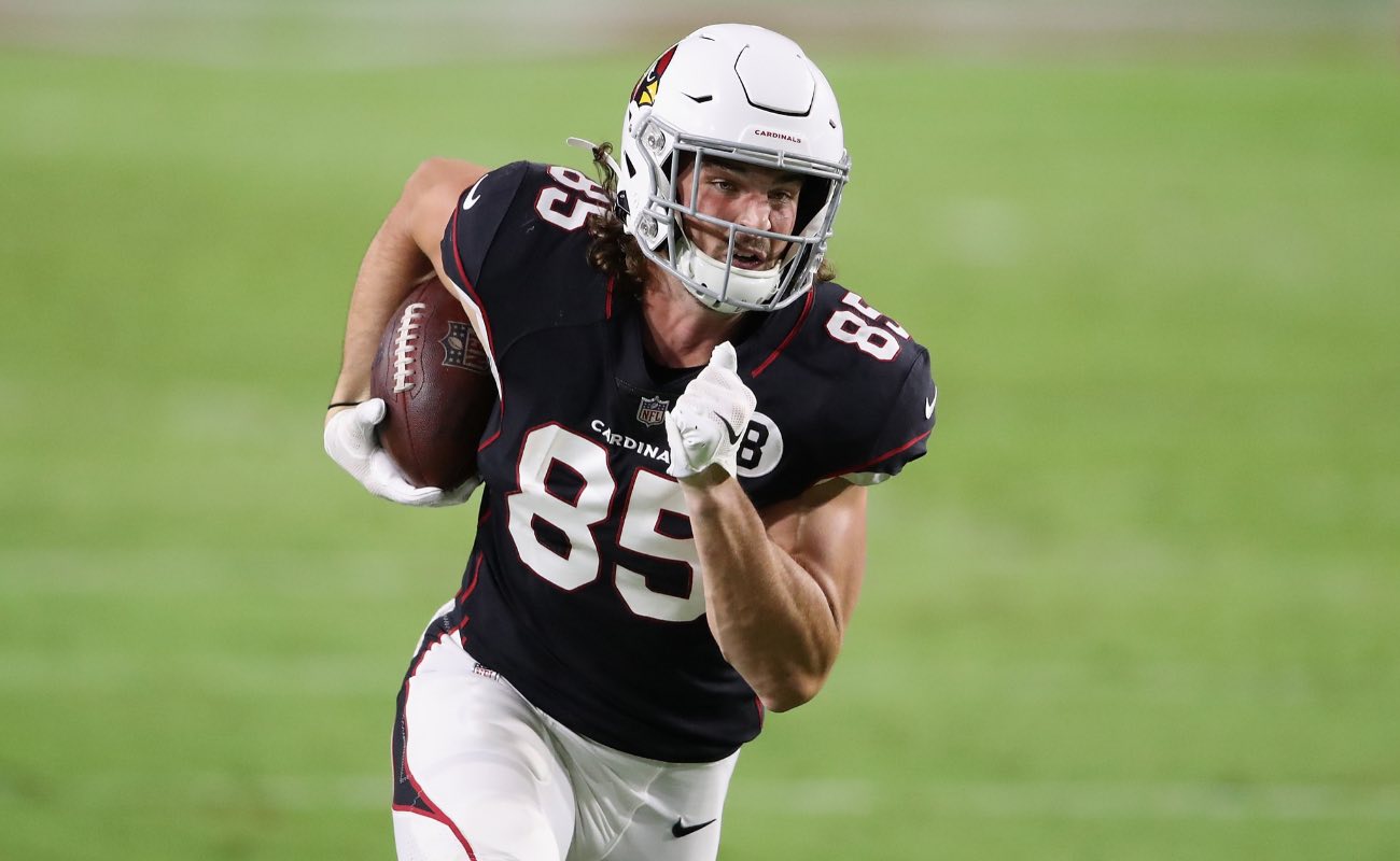 Dan Arnold of Arizona Cardinals against the Seattle Seahawks at State Farm Stadium October 2020.
