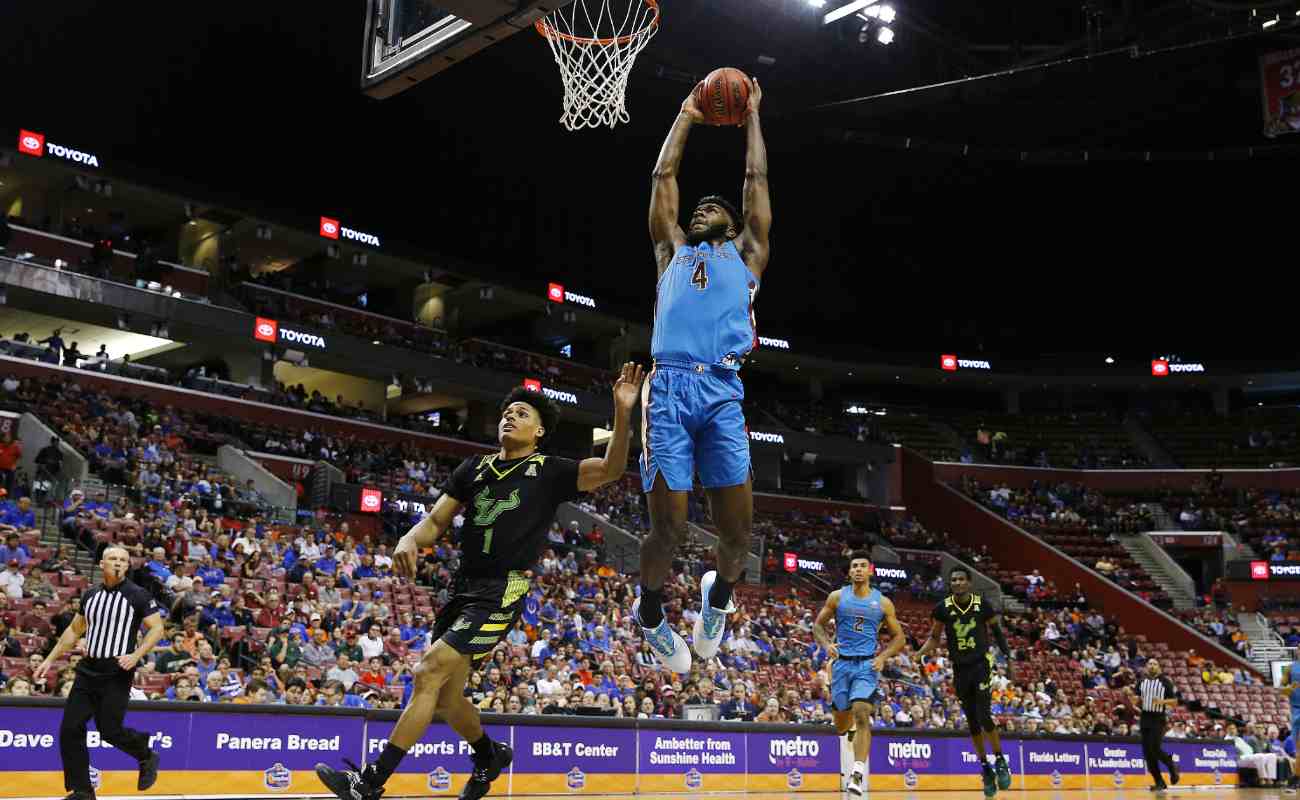 Patrick Williams dunks against the South Florida Bulls. Michael Reaves/Getty Images