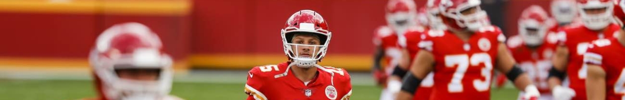 Patrick Mahomes of Kansas City Chiefs against the Carolina Panthers at Arrowhead Stadium November 2020.
