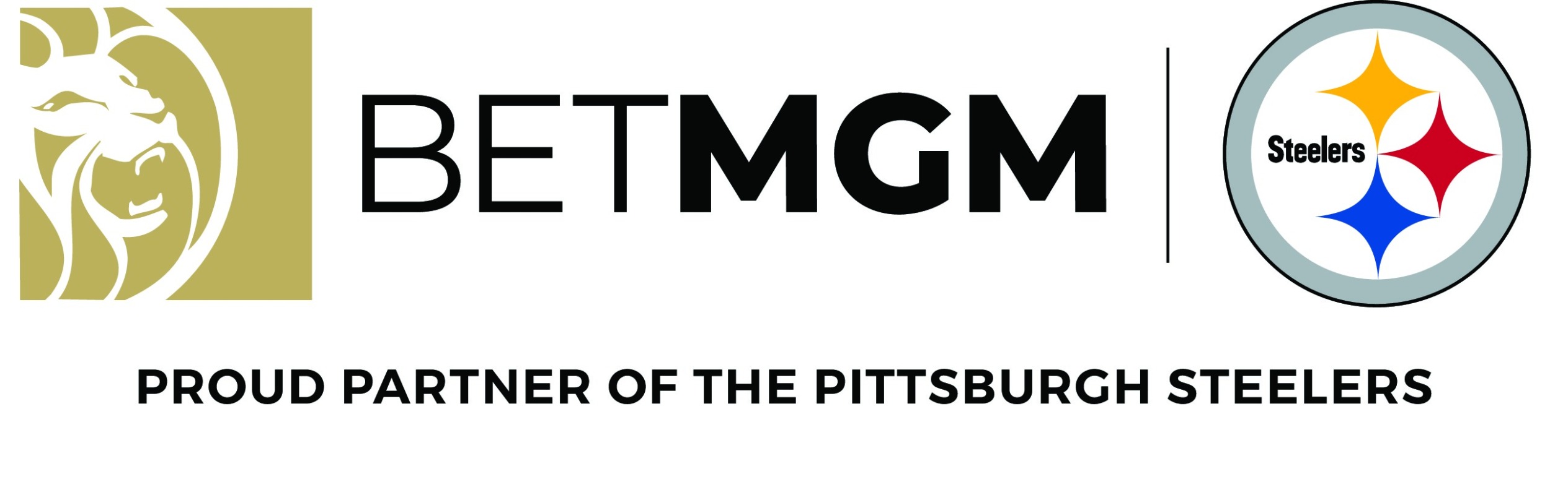 BetMGM and Steelers logos next to each other.