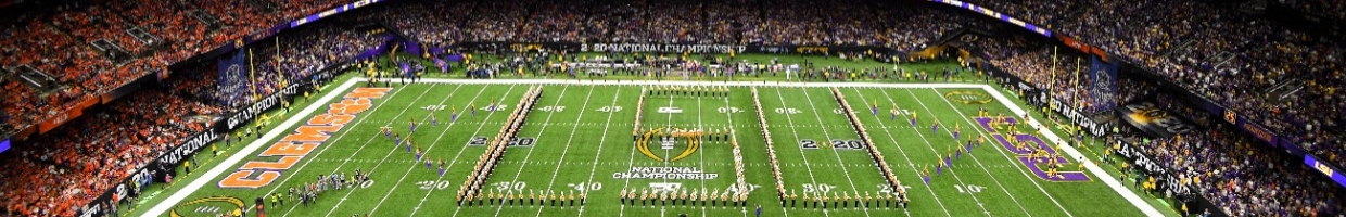 The LSU Tigers band performs prior to the College Football Playoff National Championship held at the Mercedes-Benz Superdome on January 13, 2020 in New Orleans, Louisiana.