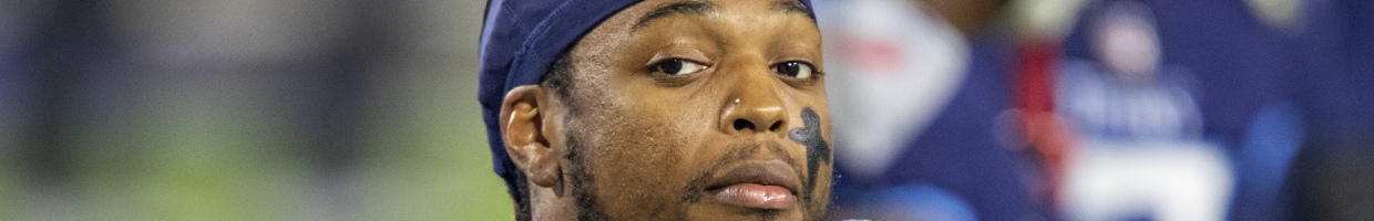 Derrick Henry during a Tennessee Titans warm-up.
