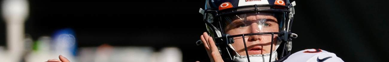 CHARLOTTE, NORTH CAROLINA - DECEMBER 13: Drew Lock #3 of the Denver Broncos warms up prior to their game against the Carolina Panthers at Bank of America Stadium on December 13, 2020 in Charlotte, North Carolina. (Photo by Jared C. Tilton/Getty Images)