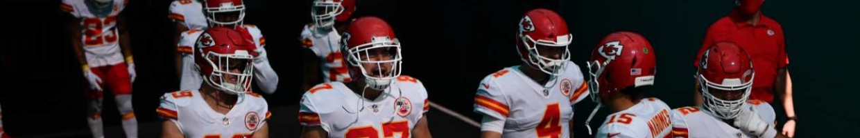 MIAMI GARDENS, FLORIDA - DECEMBER 13: Patrick Mahomes #15 of the Kansas City Chiefs gets ready to take the field before the game against the Miami Dolphins at Hard Rock Stadium on December 13, 2020 in Miami Gardens, Florida. (Photo by Mark Brown/Getty Images)