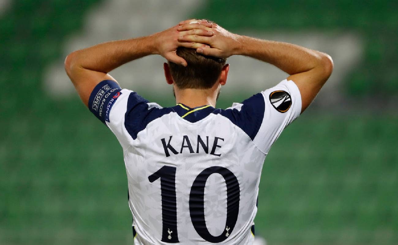 Harry Kane with Number 10 on the Back of His Shirt, Holds His Hands on His Head - Photo by Srdjan Stevanovic/Getty Images