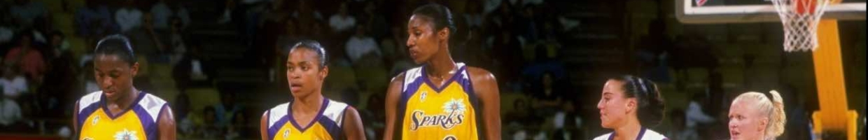 2 Jul 1998: The Los Angeles Sparks team looks on from the court during a game against the Utah Starzz at the Great Western Forum in Inglewood, California. The Starzz defeated the Sparks 58-57. Mandatory Credit: Todd Warshaw /Allsport