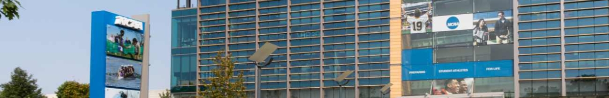 The exterior of the NCAA National Office on September 17, 2020 in Indianapolis, Indiana. (Photo by C. Morgan Engel/Getty Images)