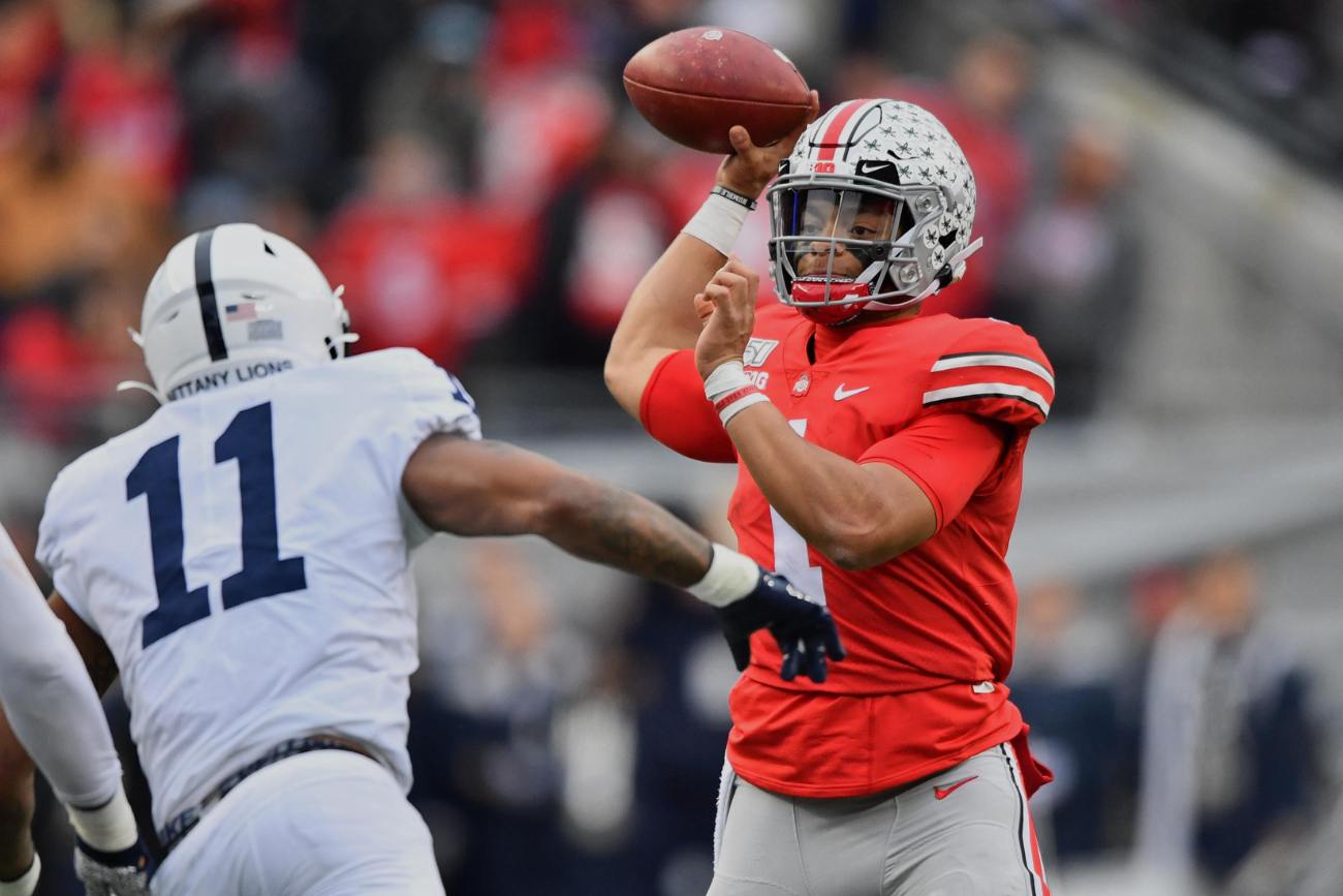 Notable college football players like Justin Fields have found their new school through the transfer portal. (Photo by Jamie Sabau/Getty Images)