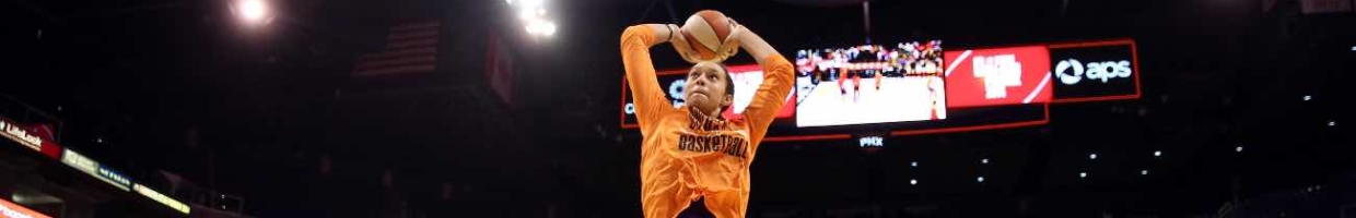 PHOENIX, AZ - JULY 19: Western Conference All-Star Brittney Griner #42 of the Phoenix Mercury slam dunks during warm ups to the WNBA All-Star Game at US Airways Center on July 19, 2014 in Phoenix, Arizona. The East defeated the West 125-124 in overtime. (Photo by Christian Petersen/Getty Images)