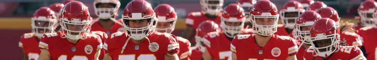 Offensive tackle Eric Fisher #72 of the Kansas City Chiefs leads players onto the field prior to the game against the Atlanta Falcons at Arrowhead Stadium on December 27, 2020 in Kansas City, Missouri. (Photo by Jamie Squire/Getty Images