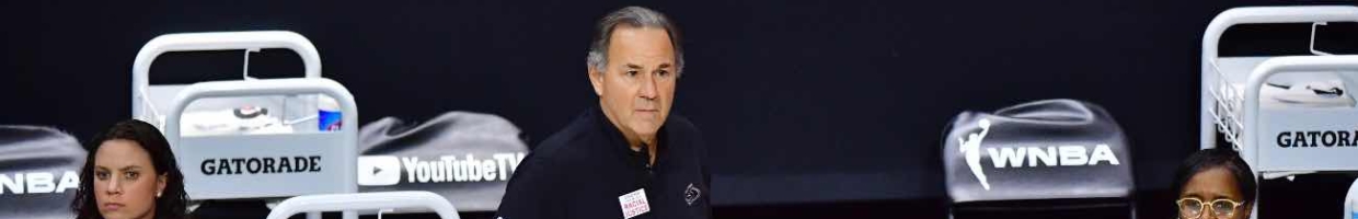 PALMETTO, FLORIDA - OCTOBER 04: Assistant GM Talisa Rhea, Head coach Gary Kloppenburg, and assistant head coach Noelle Quinn look on during the first half of Game 2 of the WNBA Finals against the Las Vegas Aces at Feld Entertainment Center on October 02, 2020 in Palmetto, Florida. (Photo by Julio Aguilar/Getty Images)