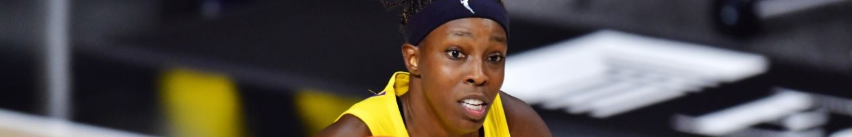 PALMETTO, FLORIDA - SEPTEMBER 06: Chelsea Gray #12 of the Los Angeles Sparks dribbles up court during the second half against the Chicago Sky at Feld Entertainment Center on September 06, 2020 in Palmetto, Florida. (Photo by Julio Aguilar/Getty Images)