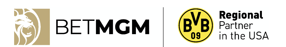 BetMGM logo next to the Borussia Dortmund logo