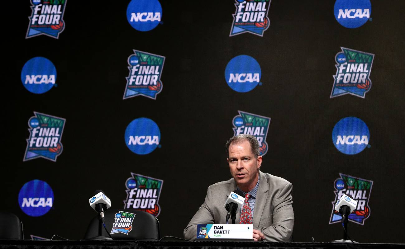 MINNEAPOLIS, MINNESOTA - APRIL 04: Senior Vice President of Basketball for the NCAA Dan Gavitt speaks to the media ahead of the Men's Final Four at U.S. Bank Stadium on April 04, 2019 in Minneapolis, Minnesota. (Photo by Maxx Wolfson/Getty Images)