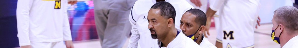 Head coach Juwan Howard of the Michigan Wolverines walks off the court after being ejected in the game against the Maryland Terrapins during the second half in the quarterfinals of the Big Ten men's basketball tournament at Lucas Oil Stadium on March 12, 2021 in Indianapolis, Indiana. (Photo by Justin Casterline/Getty Images)