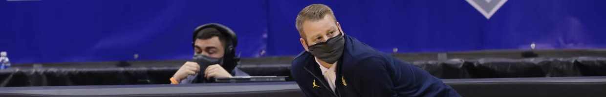 Head coach Steve Wojciechowski of the Marquette Golden Eagles during the first half of an NCAA college basketball game against the Seton Hall Pirates at Prudential Center on February 14, 2021 in Newark, New Jersey. Seton Hall defeated Marquette 57-51. (Photo by Rich Schultz/Getty Images)