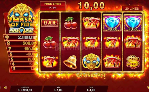 9 Masks of Fire Hyper Spins online slot by DGC.