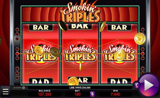 Smokin’ Triples online slot by Everi.