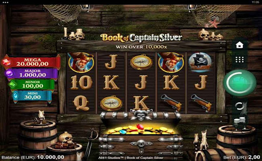Book of Captain Silver online slot by DGC.