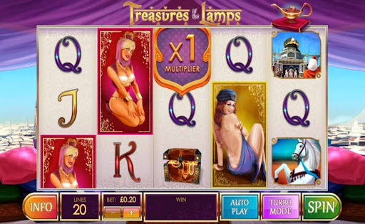 Treasures of the Lamp online slot by Playtech.