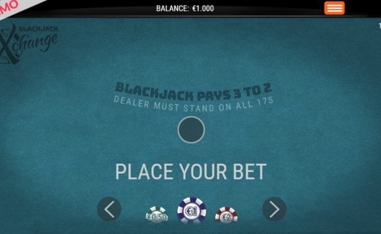 Blackjack Xchange online casino game.