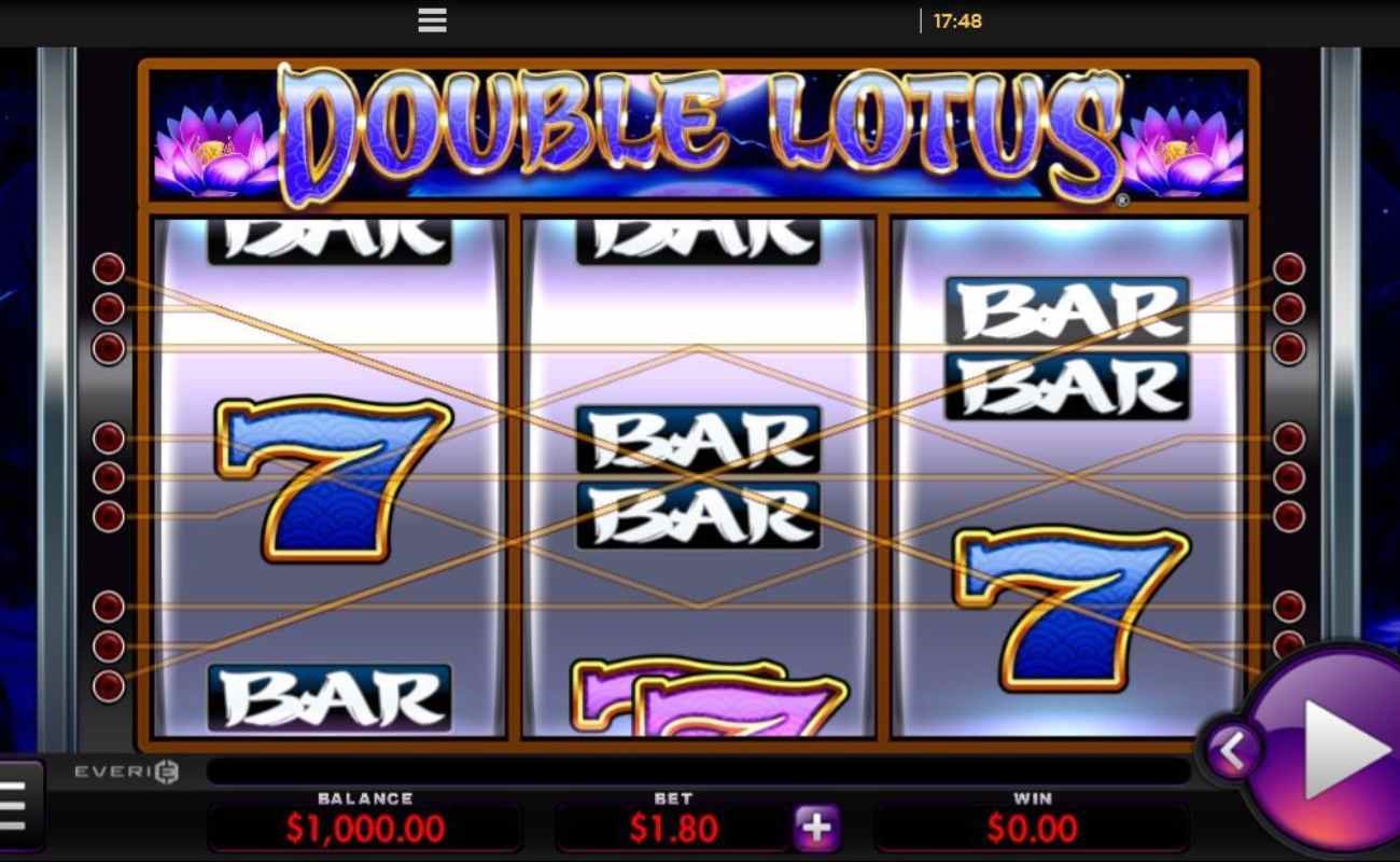 Double Lotus online slot by Everi.