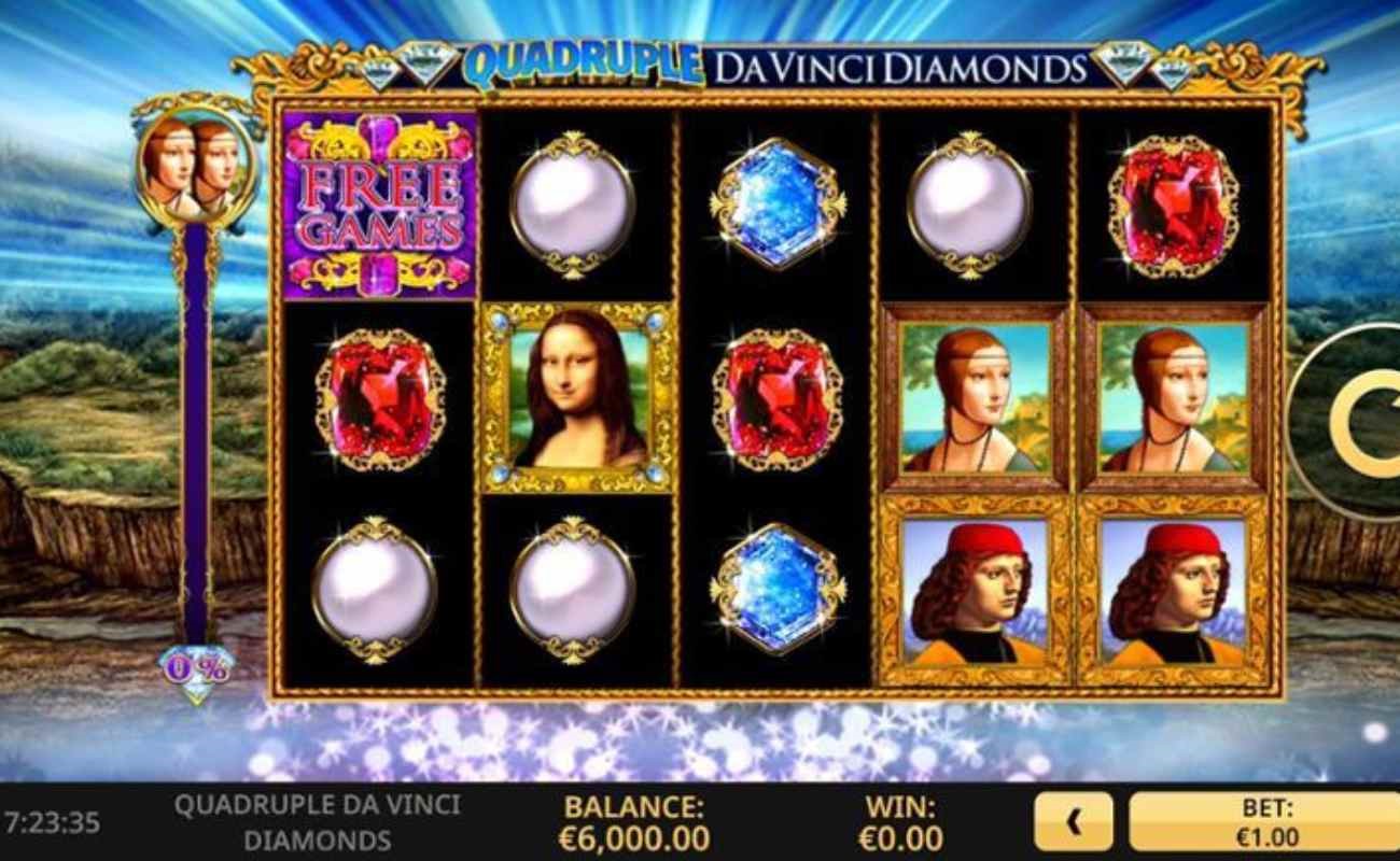 Quadruple Da Vinci Diamonds online slot by High 5 Games.