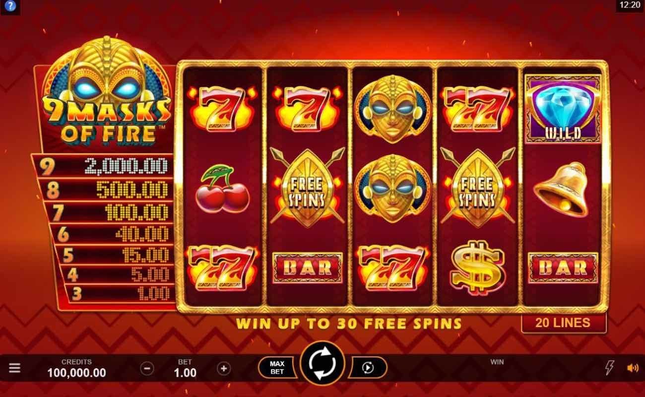 9 Masks of Fire online slot by DGC.
