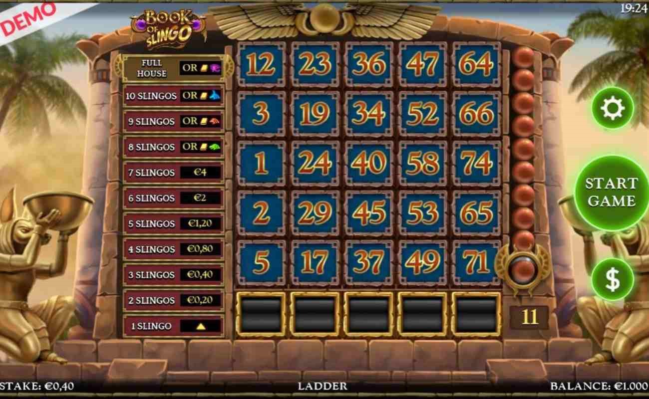 Book of Slingo online slot by Alchemy Bet.