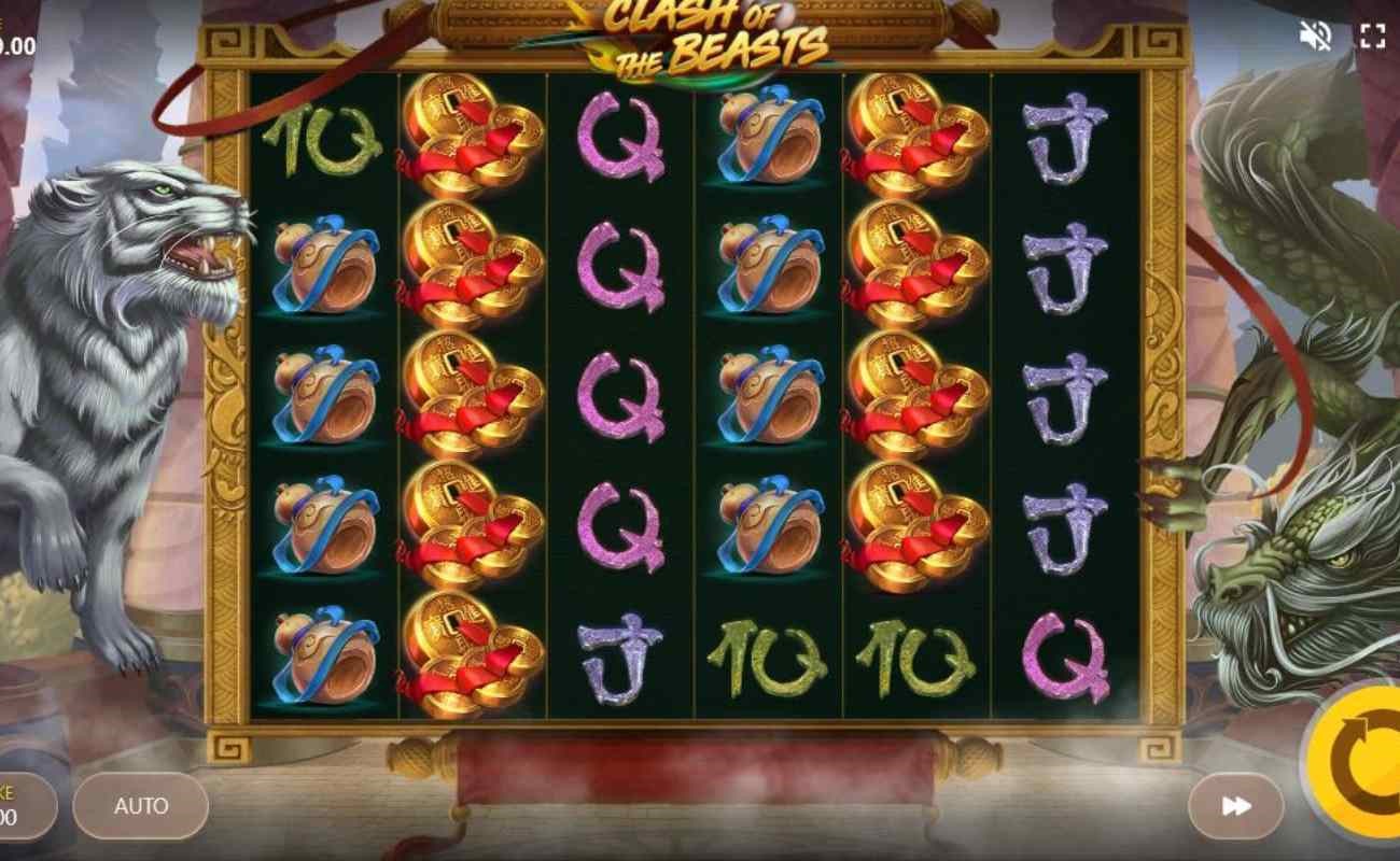 Clash of the Beasts online slot by Red Tiger.