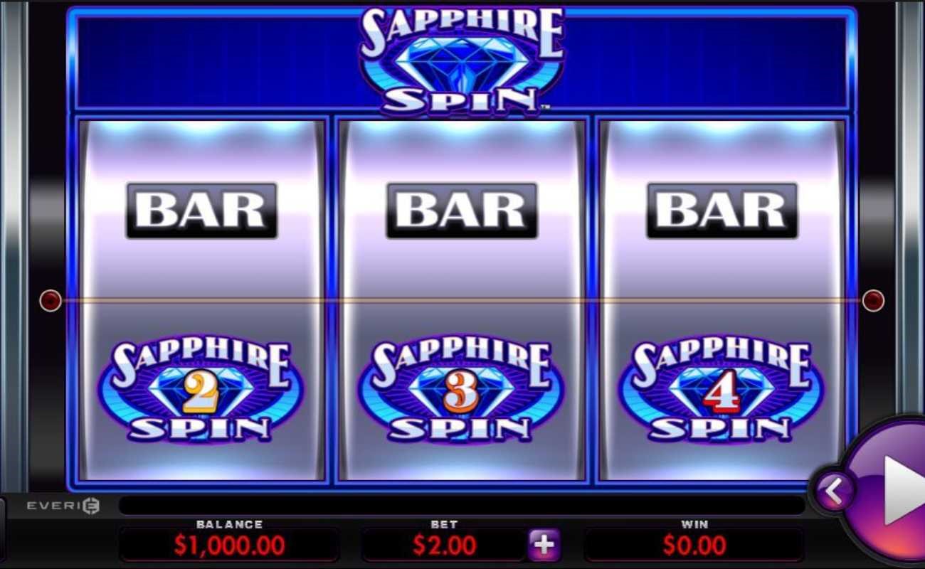 Sapphire Spin online slot by Everi.