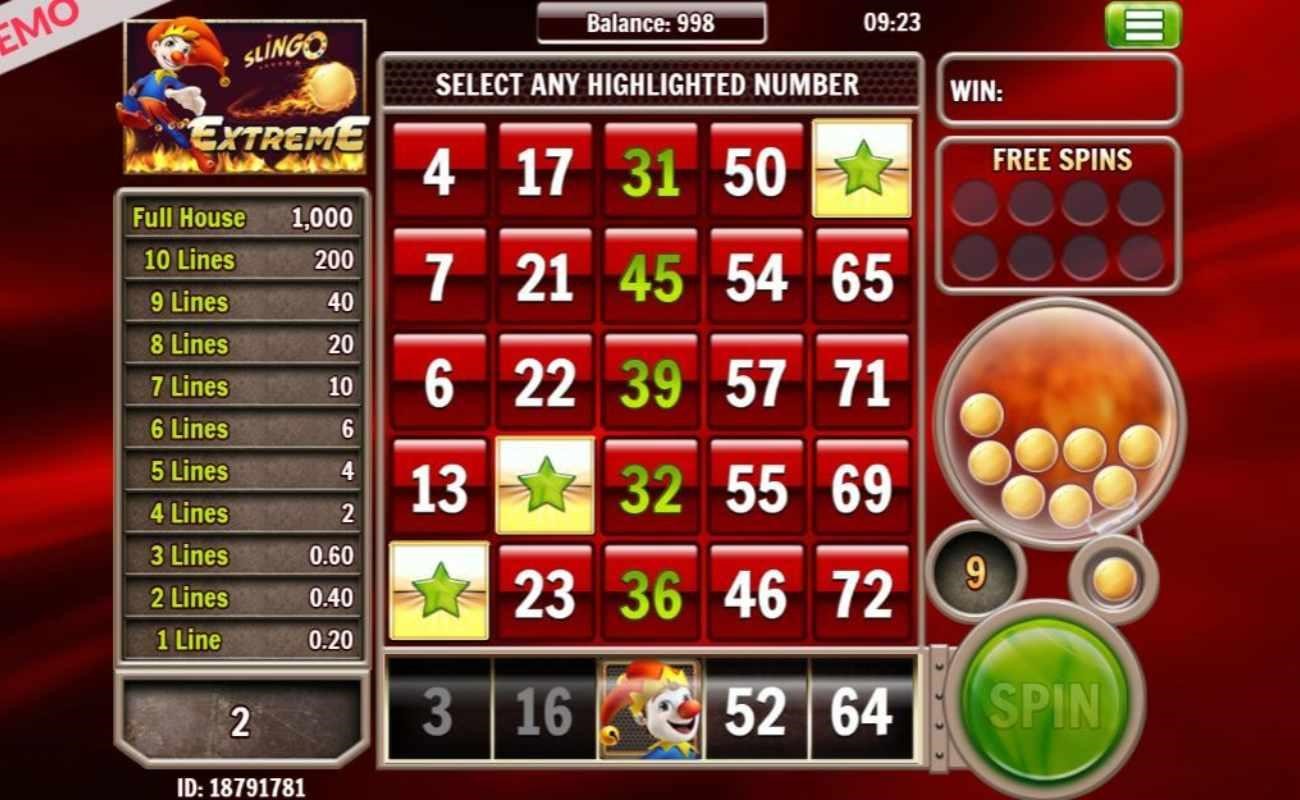 Slingo Extreme online slot by Slingo.