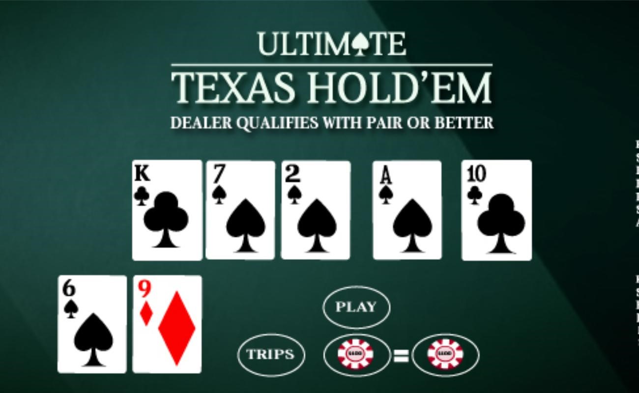 Ultimate Texas Hold’em online casino game by SG Digital.