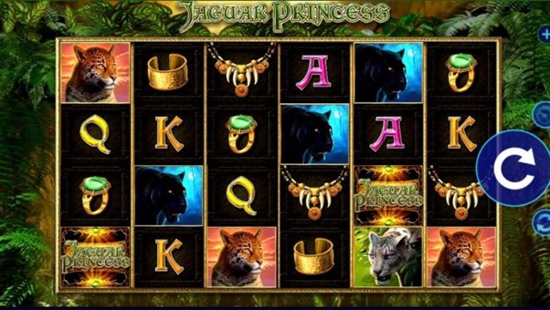 Screenshot of the reels in the Jaguar Princess online slot by High 5 Games.