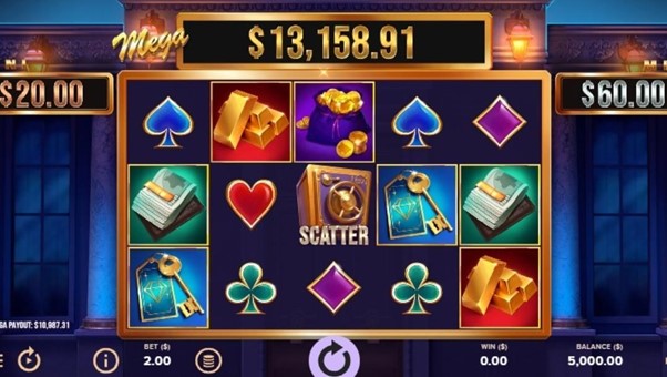 Screenshot of the reels in the Pork Knox online slot by NetEnt. 