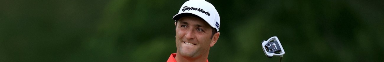 DUBLIN, OHIO - JULY 19: Jon Rahm of Spain celebrates on the 18th green after winning during the final round of The Memorial Tournament on July 19, 2020 at Muirfield Village Golf Club in Dublin, Ohio. (Photo by Andy Lyons/Getty Images)