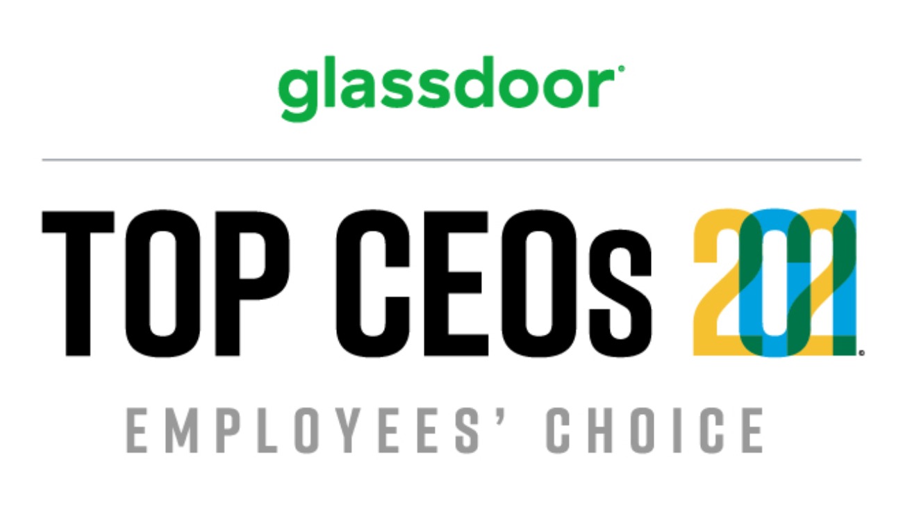 Glassdoor logo for the "Top CEOs 2021 - Employees' choice" 