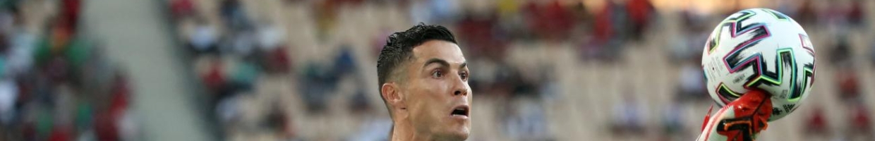 SEVILLE, SPAIN - JUNE 27: Cristiano Ronaldo of Portugal in action with the ball during the UEFA Euro 2020 Championship Round of 16 match between Belgium and Portugal at Estadio La Cartuja on June 27, 2021 in Seville, Spain. (Photo by Vincent Van Doornick/Isosport/MB Media/Getty Images)