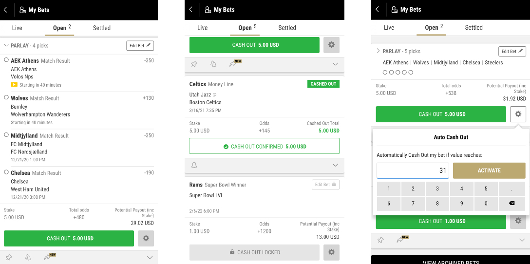 how to cash out on sports betting app